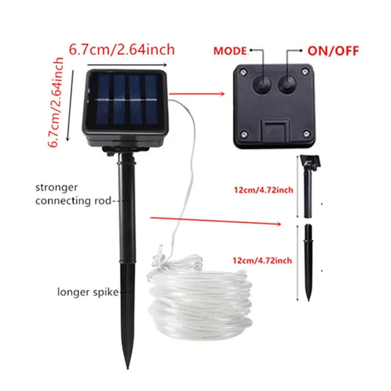 Solar Tube Rope Lights Outdoor