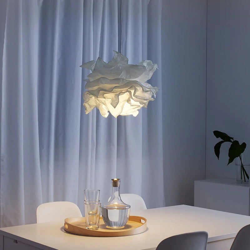 White Paper Cloud Pendant Light