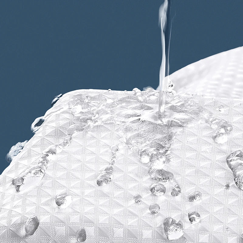 Thickened Waffle Solid Color Shower Curtain, Non-porous Double-sided