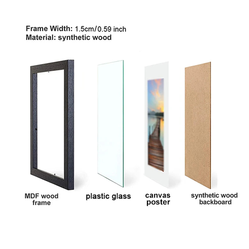 4x6 Wooden Picture Frames Set