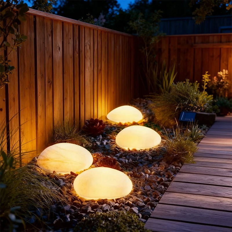 Solar Frosted Stone Ground Light