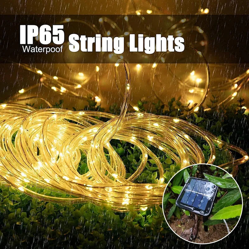 Solar Rope Garland String Lights