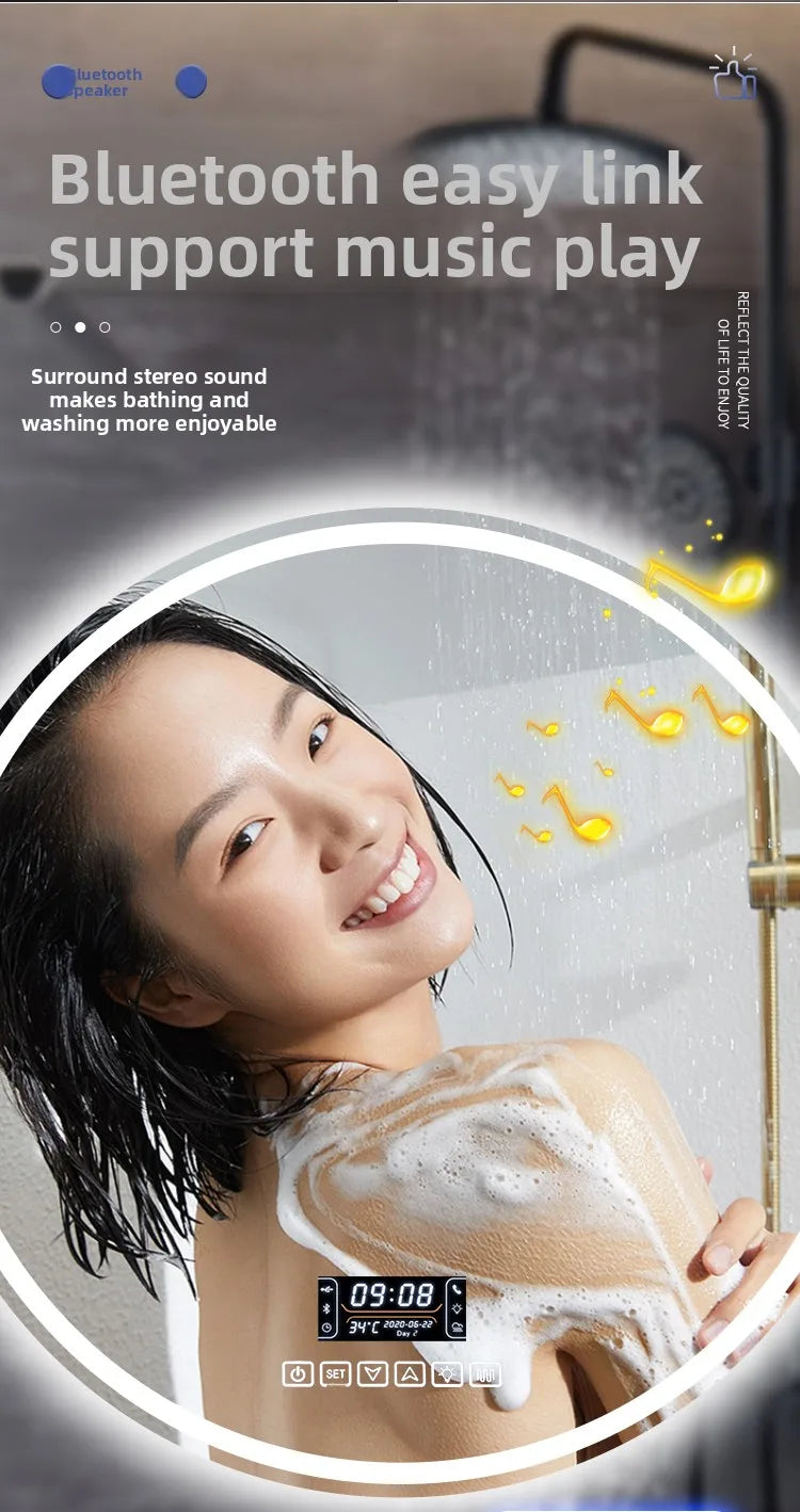 Smart Anti-Fog Round Vanity Mirror