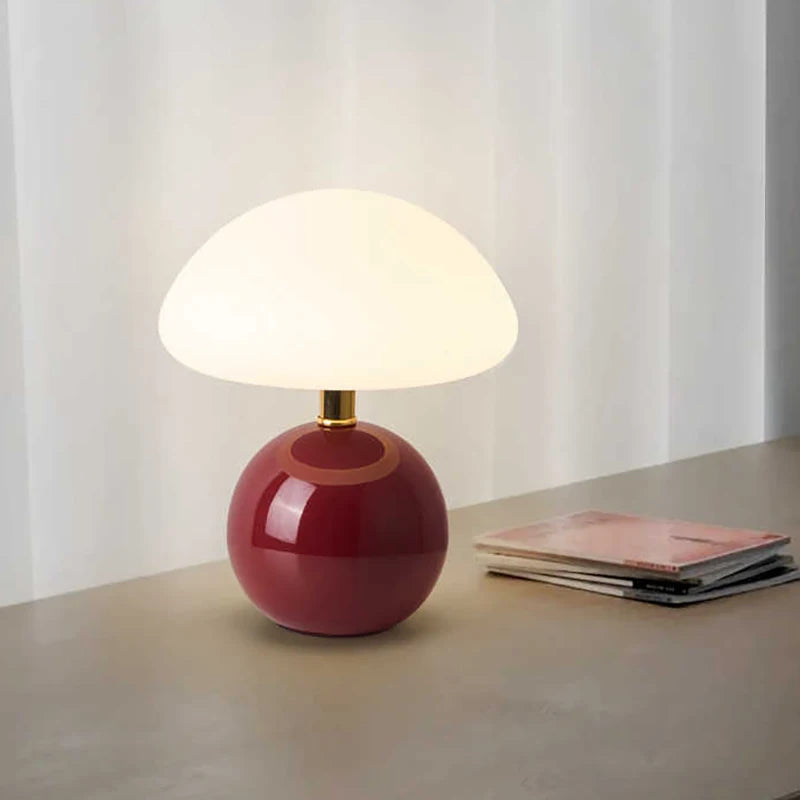 Ceramic Mushroom Bedside Table Lamp