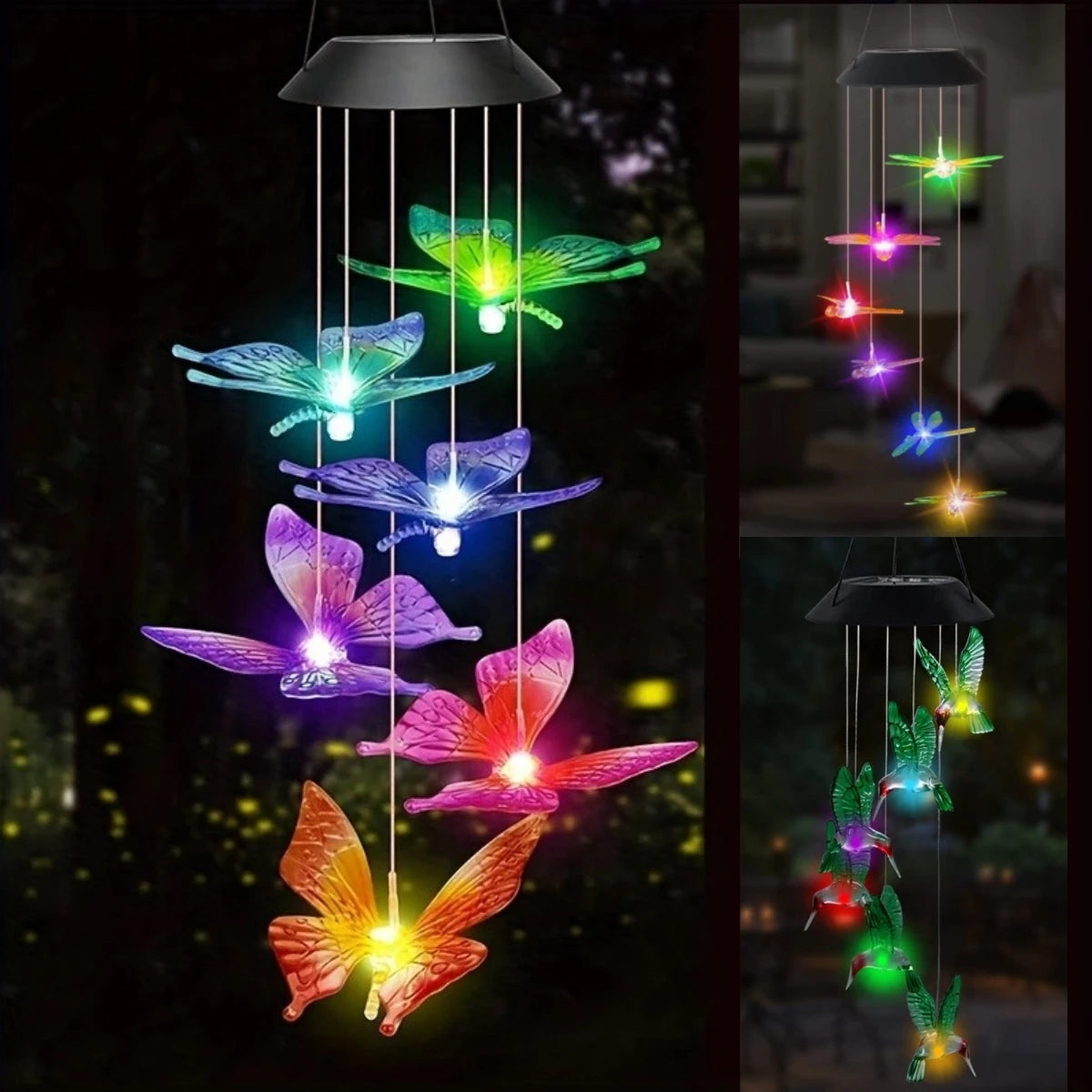 Solar Color Changing Wind Chime