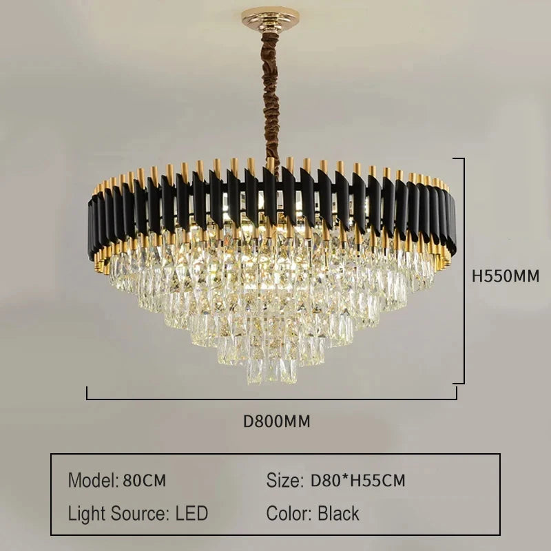 Luxury Crystal Ceiling Chandelier Lighting Modern Living Room Lights