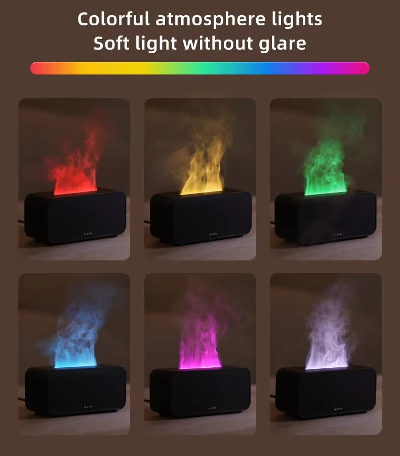Air Aroma Humidifier Diffuser Essential Oils Humidifiers Mini Flame