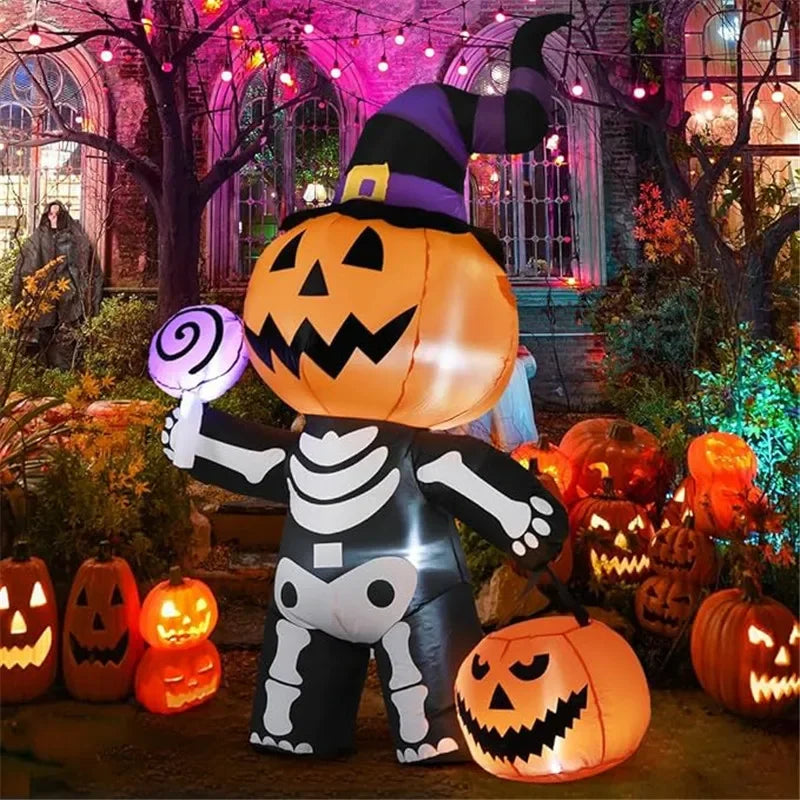 6 ft Inflatable Skull Ghost Pumpkin Prop