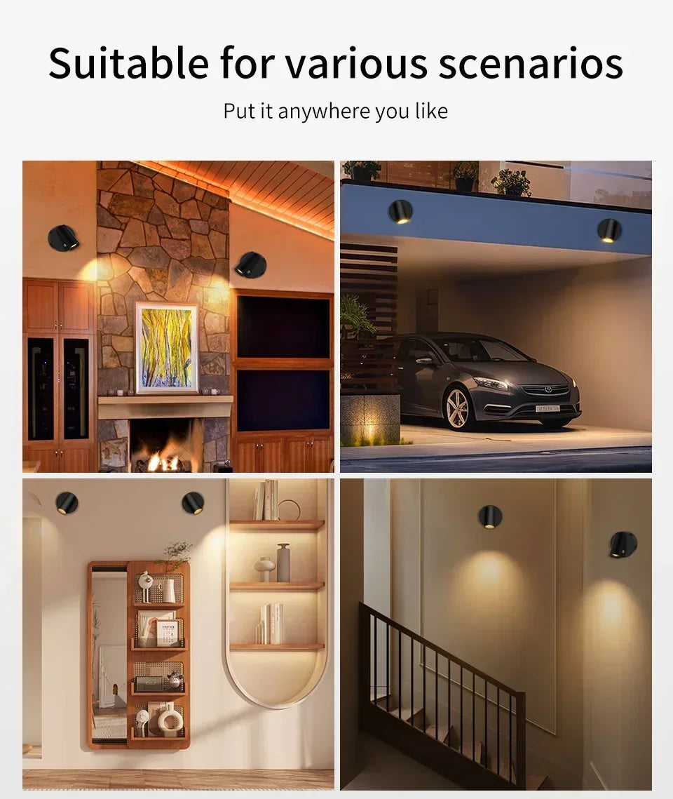 Touch Sensor USB Rechargeable LED Wall Lamp