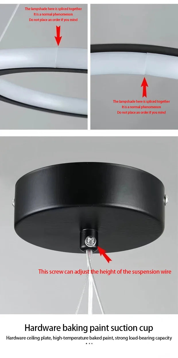 Three Colour LED Ceiling Chandelier