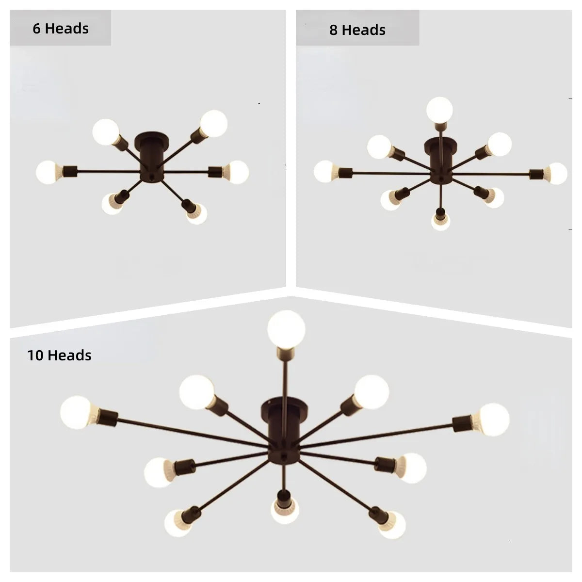 Vintage Pipe Loft Ceiling Chandelier