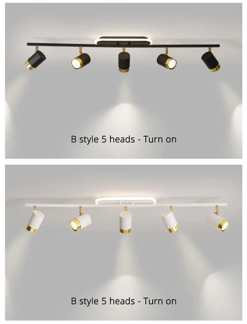 Long Linear LED Spotlight Chandelier