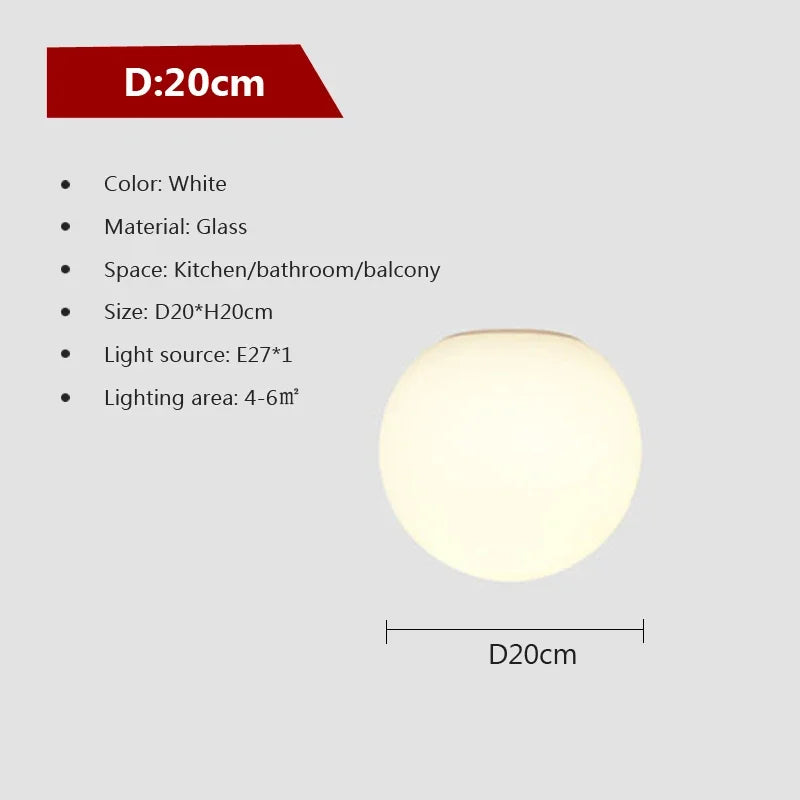 Glass Ball Minimalist Ceiling Light