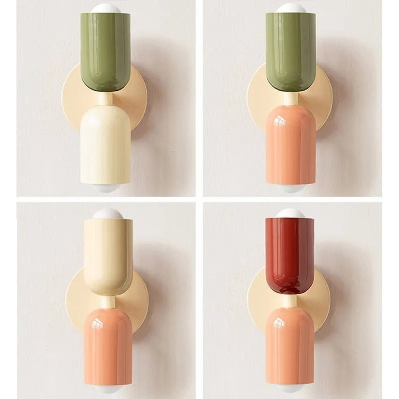Cream Double Head Wall Lamp