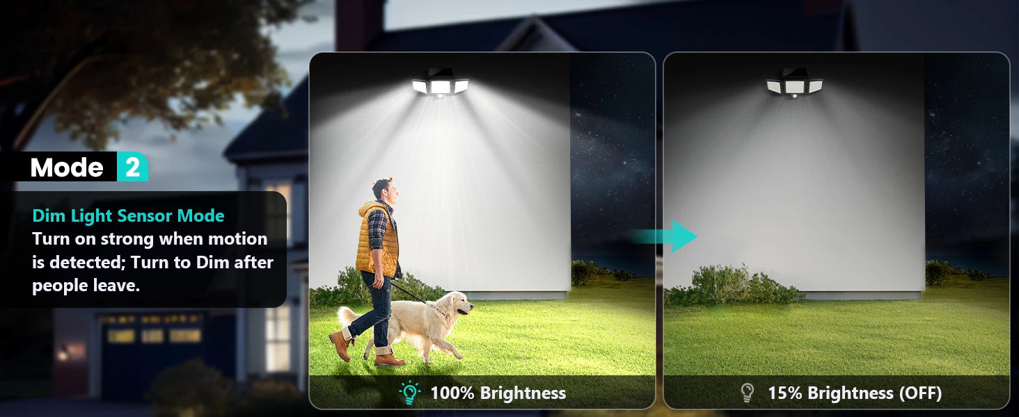 3-Head Solar Motion Security Light