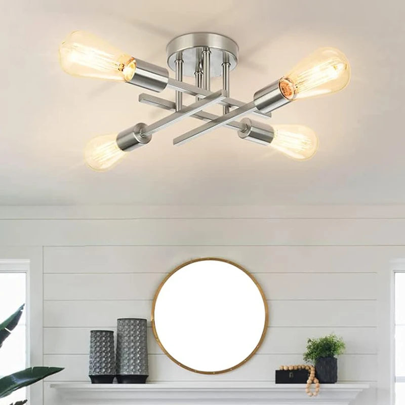 Nordic Semi Recessed Bedroom Chandelier
