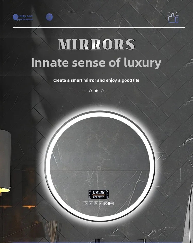 Smart Anti-Fog Round Vanity Mirror