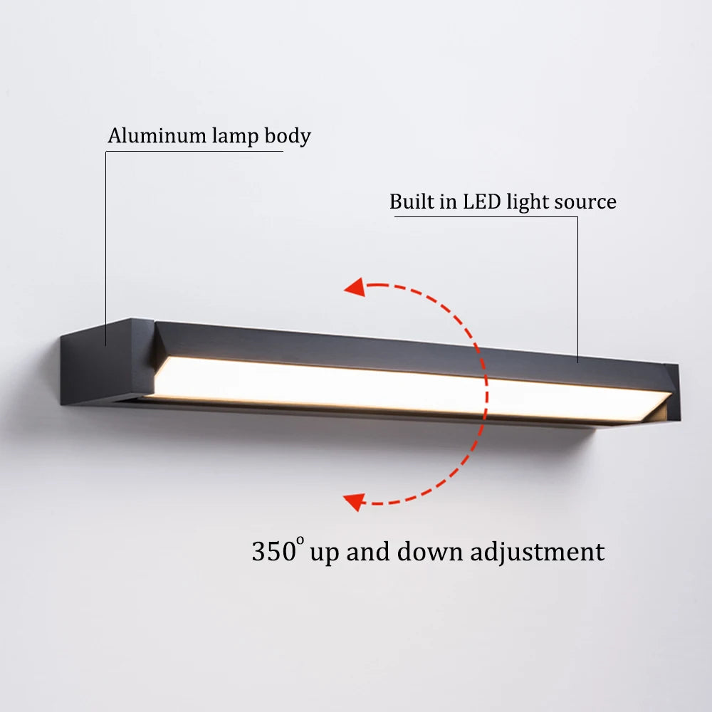 Adjustable Angle LED Lights Outdoor Waterproof Wall Lamp Garden Wiring