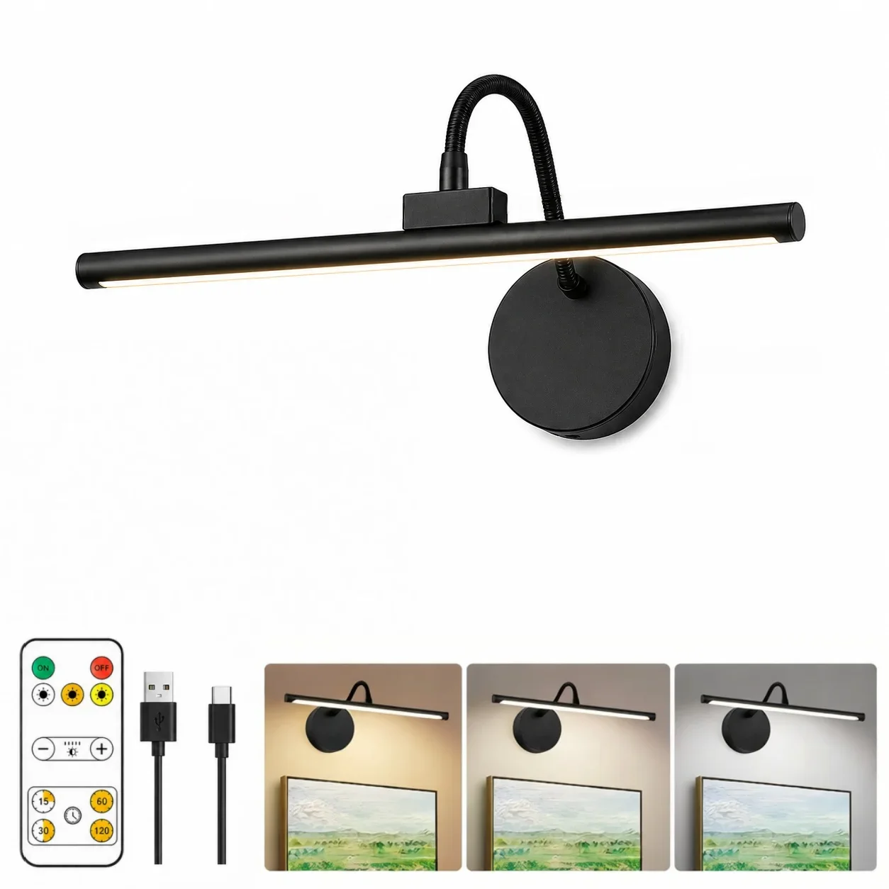 Wireless LED Picture Light With Remote