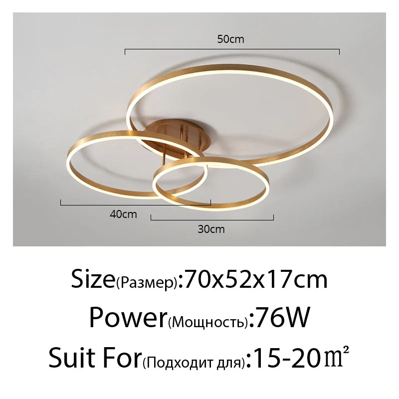 Nordic Multi Ring Circle Chandelier