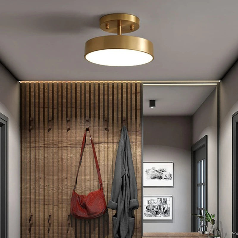 Nordic Copper Round Ceiling Light