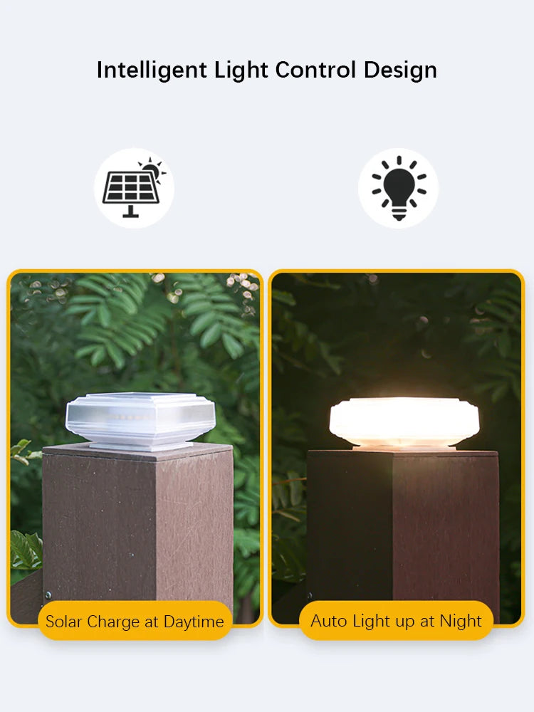 Solar Post Cap Fence Light
