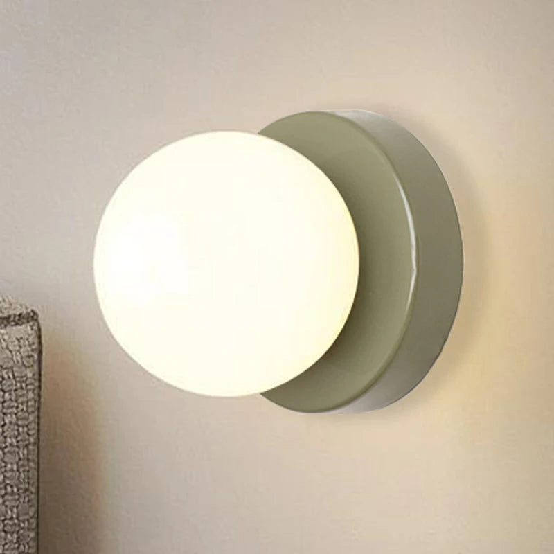 Nordic LED Glass Wall Lamp Minimalist G9 Base Orb Sconce