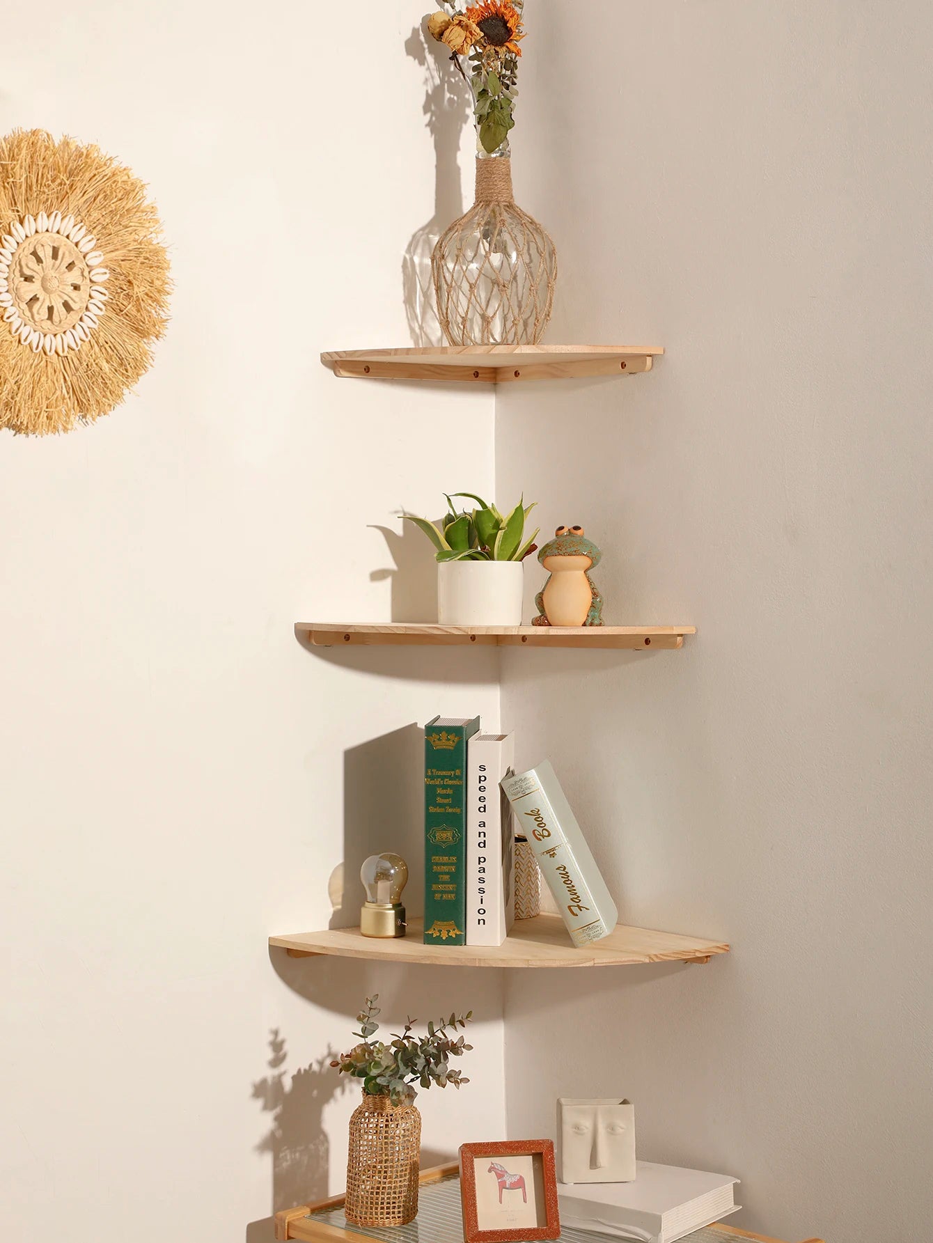 Scalloped Corner Floating Shelf