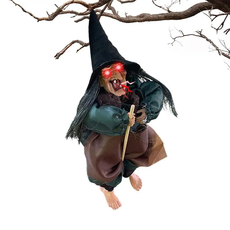 Animated Talking Witch with LED Eyes