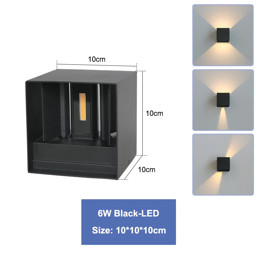 Cube Up And Down LED Wall Light