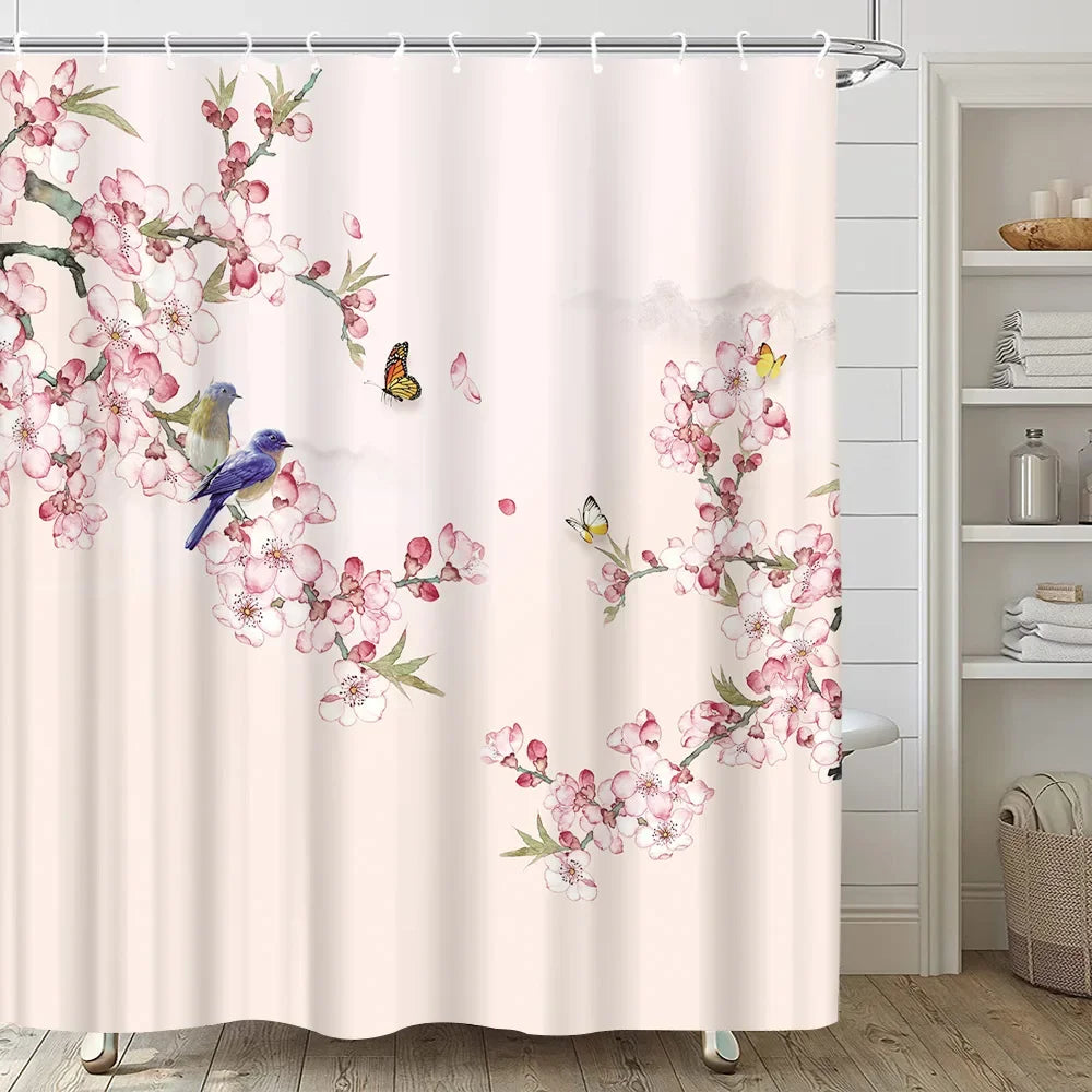 Japanese Sakura Shower Curtain