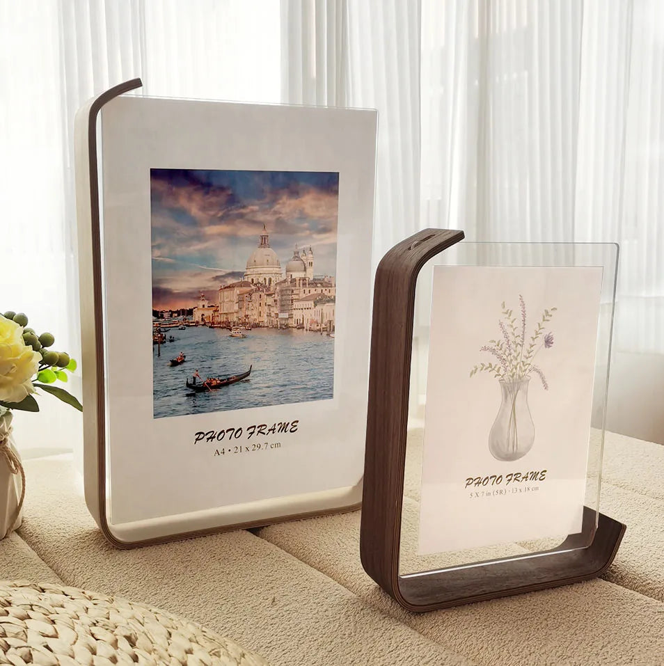 Bent Wood And Acrylic Photo Frame