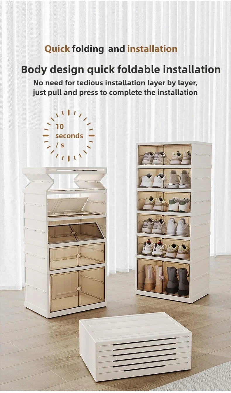 Foldable Transparent Shoe Storage Box