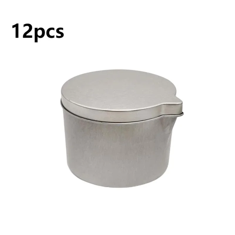 12pcs Tinplate Candle Jar With a Handy Spout Aromatherapy Massage Cream