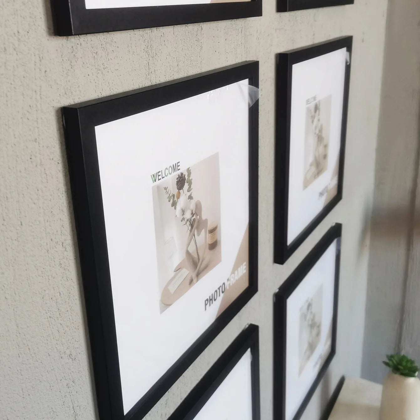Wood Square Photo Frames For Wall Hanging or Desktop