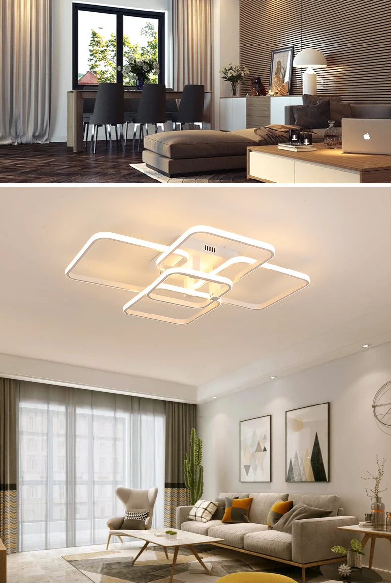 Black and White Modern Ceiling Chandelier