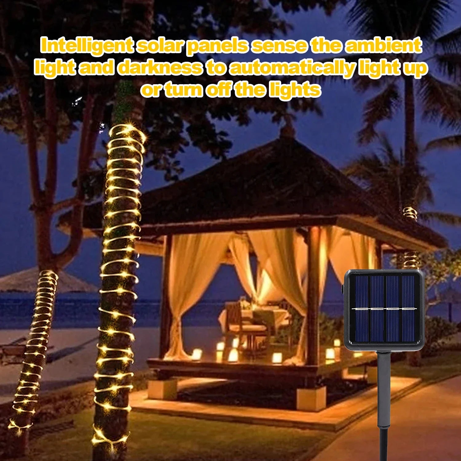 Solar Tube Rope Lights Outdoor
