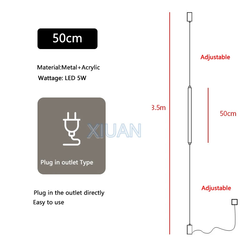 Italian Line Acrylic Floor Lamp