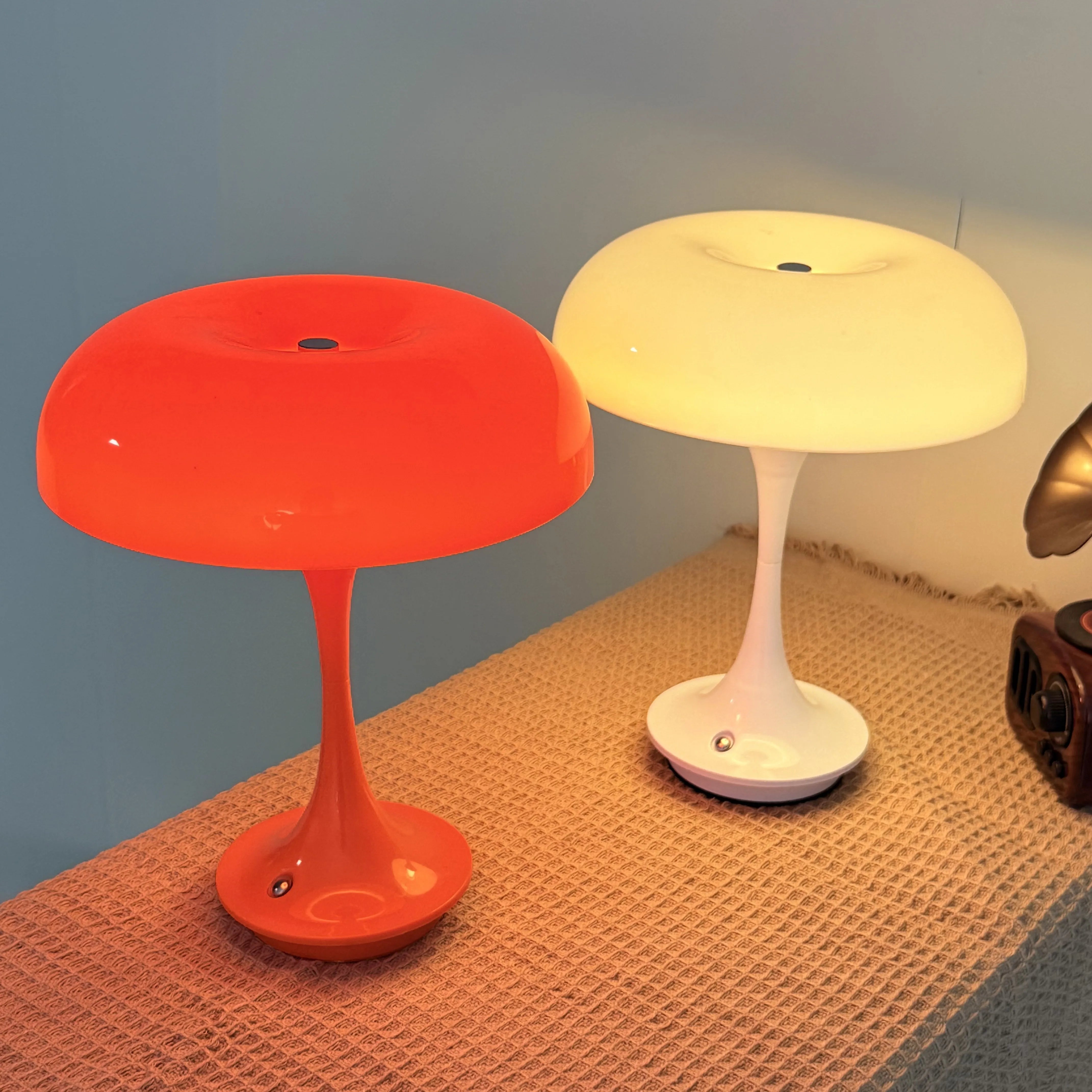 Cordless Mushroom Table Lamp with Touch Dimming