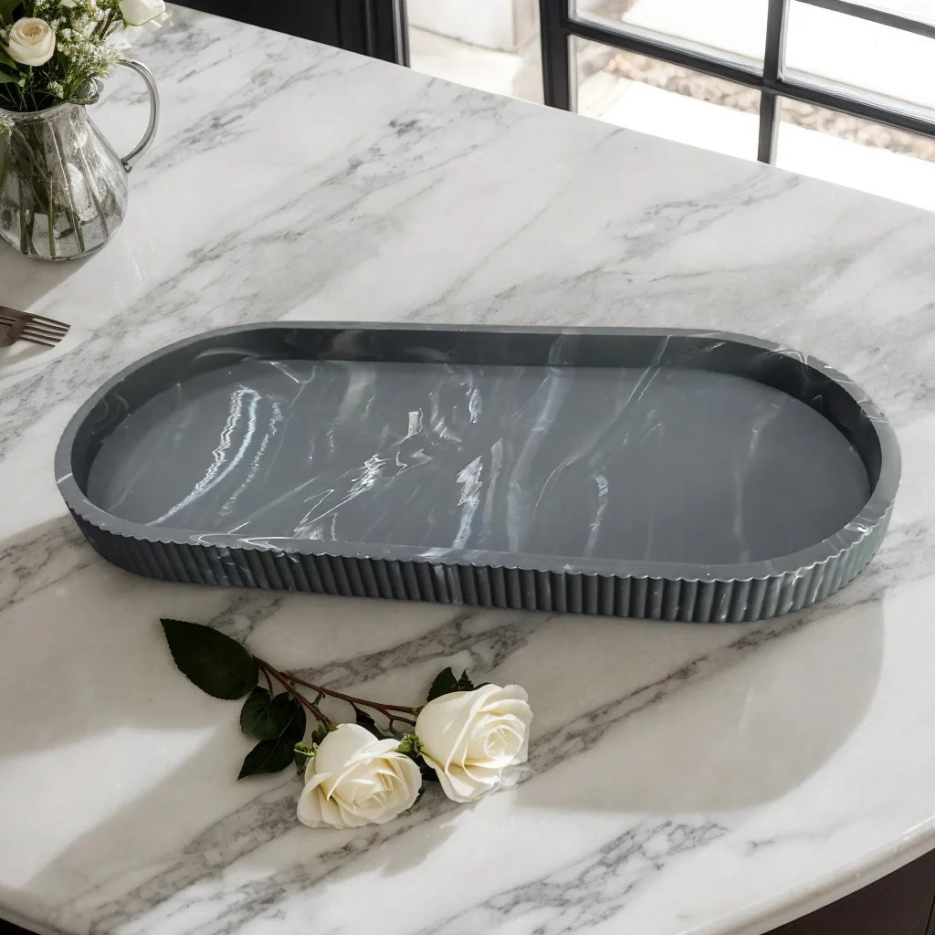 Silicone Oval Vanity Tray