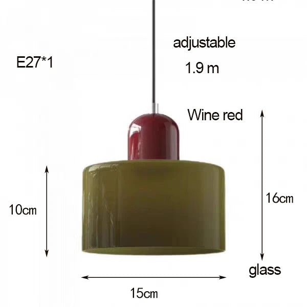 Two Tone Glass Pendant Light