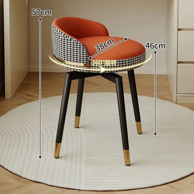 Modern Swivel Vanity Stool, 360 Rotating