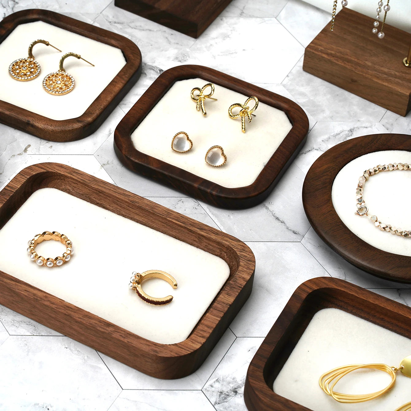 Solid Wood Jewelry Display Tray