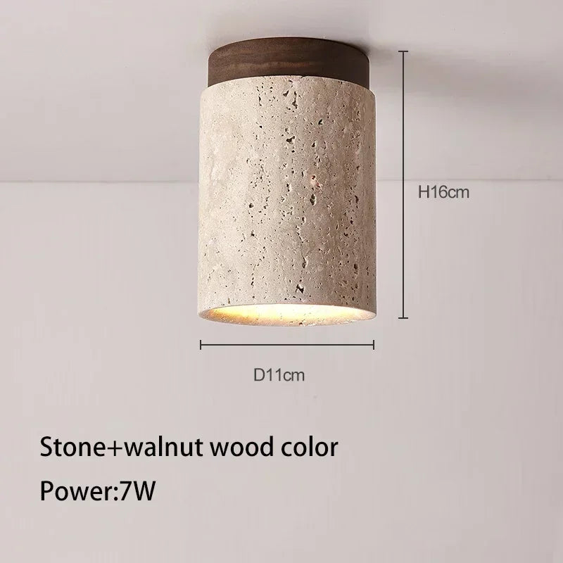 Japanese Stone Wood Ceiling Downlight