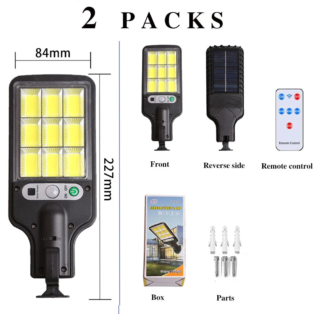 108 LED Solar Motion Wall Light
