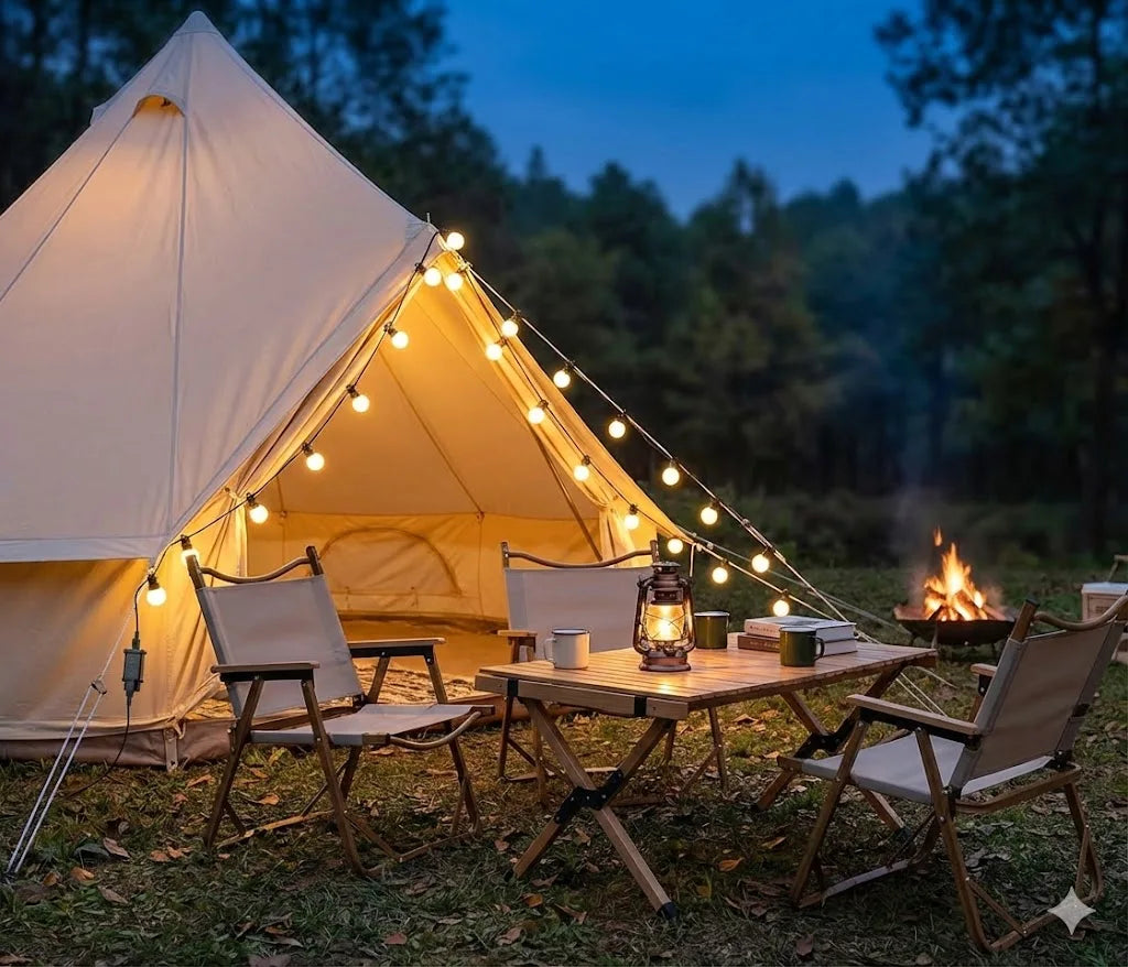 Outdoor Camp Lights Bulbs 23M G50 Waterproof Garland String LED Fairy Lights Tent Decoration Christmas Party Wedding ornament
