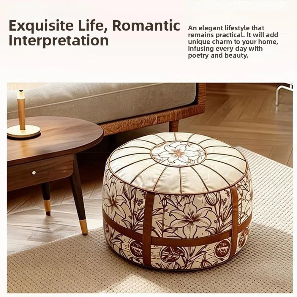 Boho Printed Fillable Storage Pouf