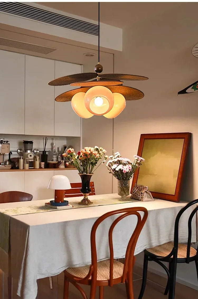 Rattan Weave Vintage Pendant Light