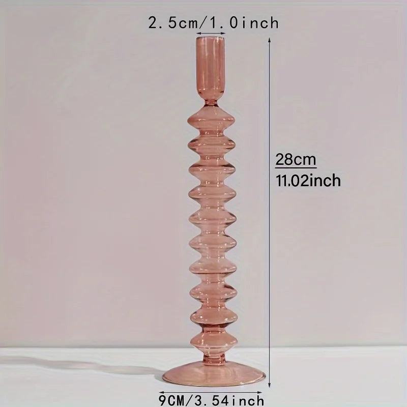 Nordic Glass Candle Holder Vase