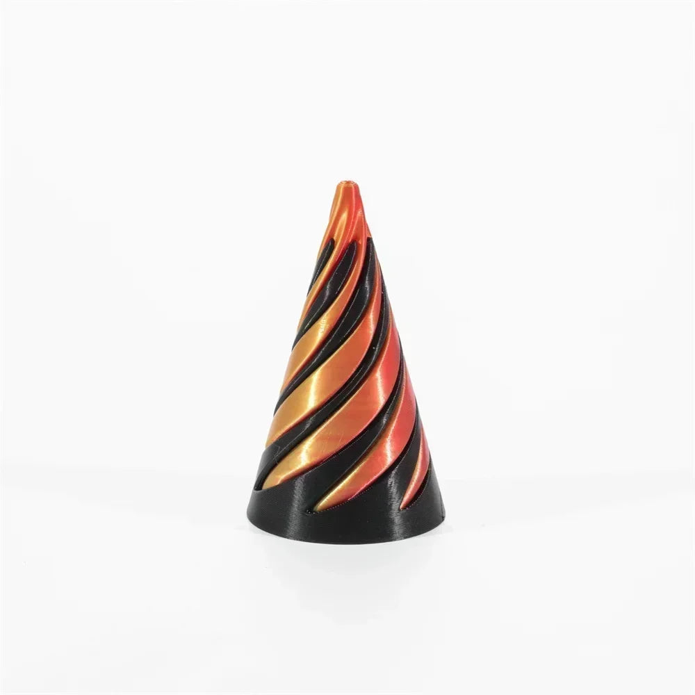 3D Printed Helix Screw Rotating Toys Stress Reducing Tool Pyramid